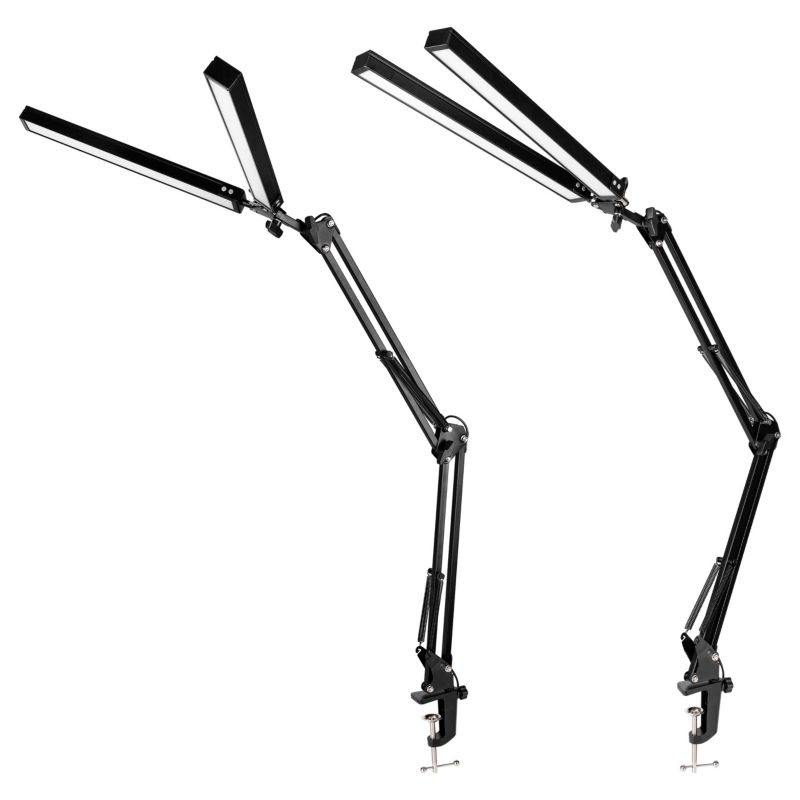 Lampa biurkowa kreślarska LED MasterLED Polino 14W 3000-6000K z 6-stopniowym ściemnianiem czarna 1 szt.