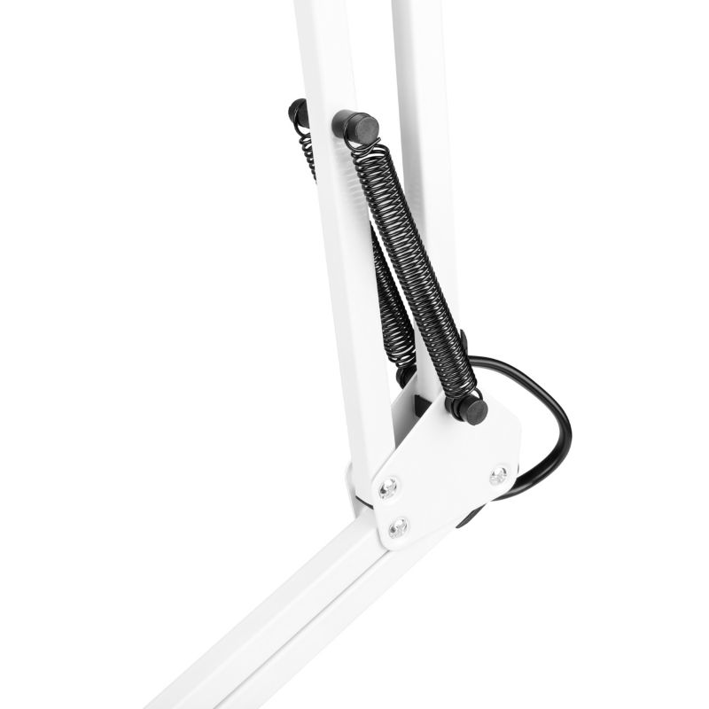 Lampa biurkowa kreślarska MasterLED Lena E27 z uchwytem i podstawą biała 1 szt.