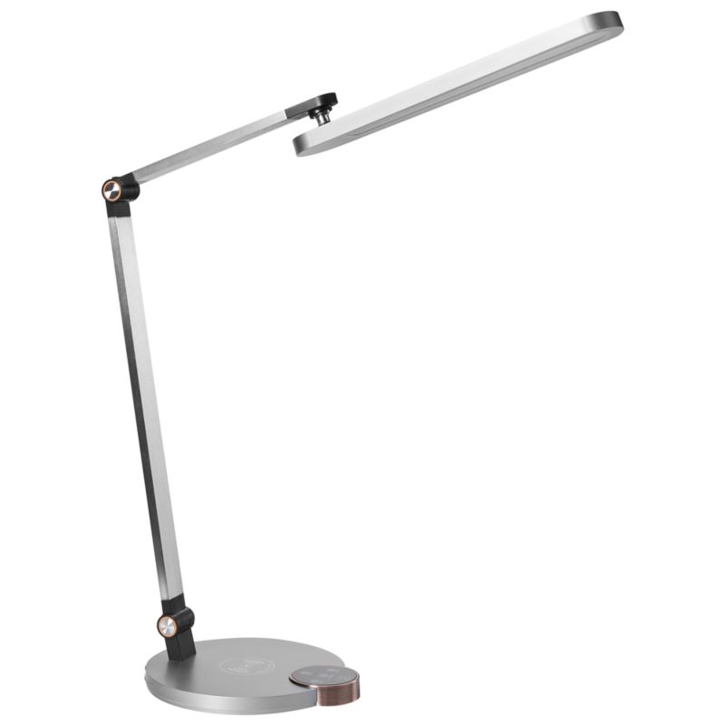 Lampa biurkowa LED Caroy Z ładowarką indukcyjną Szary 1 szt.