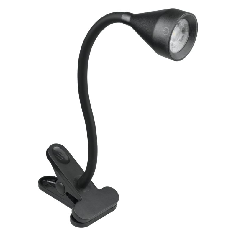 Lampa biurkowa LED Dpm z klipsem 230 lm czarna