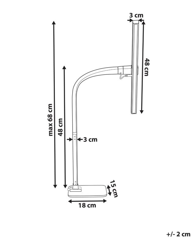 Lampa biurkowa LED Kouris Z czujnikiem ruchu Metal Czarny 1 szt.