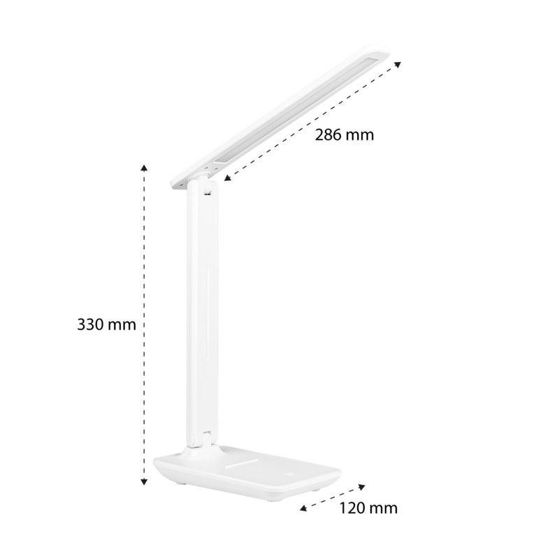 Lampa biurkowa LED MasterLED Kivo 5W 330mm CCT 3000-6500K z 3-stopniowym ściemnianiem biała 1 szt.