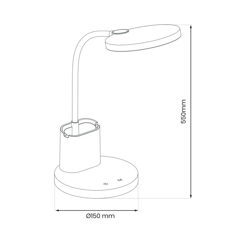 Lampa biurkowa LED Milagro Scoula 8 W biała