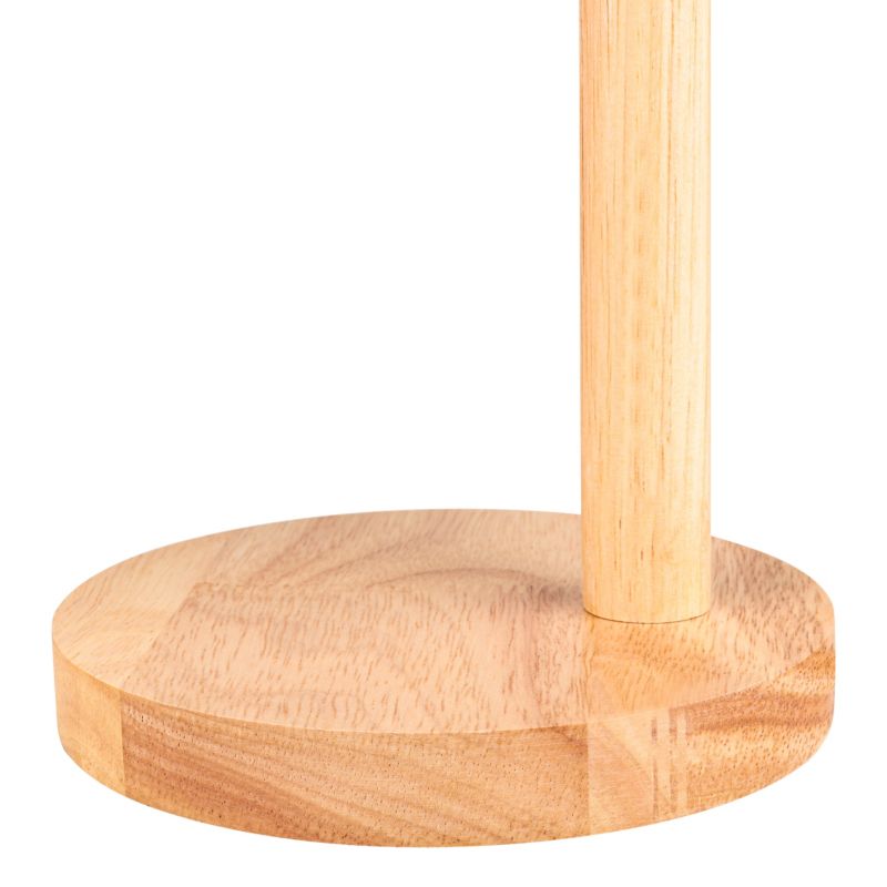 Lampa biurkowa MasterLED Woody E27 stylowa czarna z drewnem 1 szt.