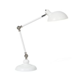 Lampa biurkowa Meramec Regulowana Metal Biały 1 szt.