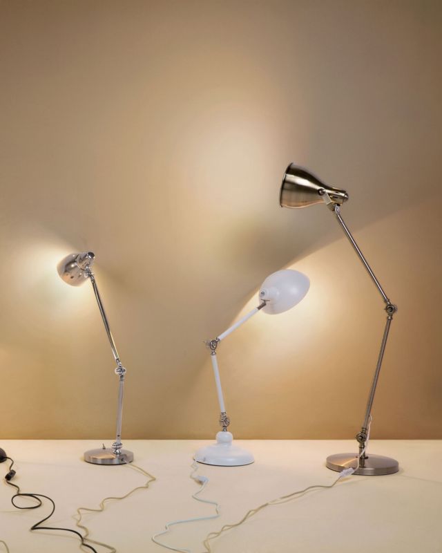 Lampa biurkowa Meramec Regulowana Metal Biały 1 szt.