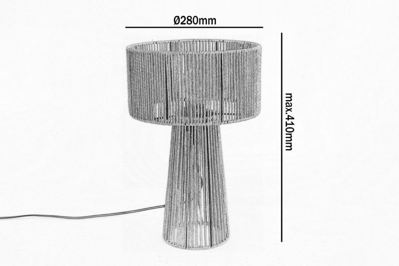 Lampa biurkowa naturalna Simbu Kobi styl boho dekoracyjna 1xE27 1szt.