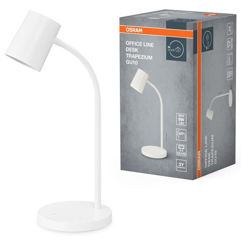 Lampa Biurkowa Osram Office Line Szkolna Oprawa Stołowa Kreślarska GU10 Biały 1 szt.