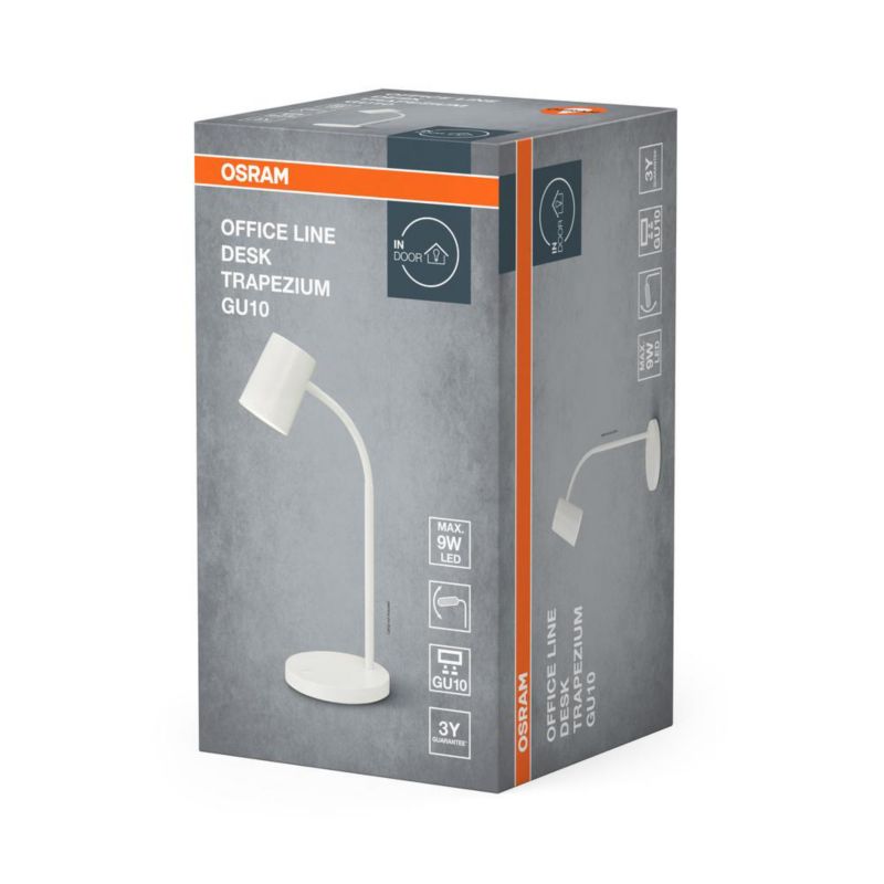 Lampa Biurkowa Osram Office Line Szkolna Oprawa Stołowa Kreślarska GU10 Biały 1 szt.