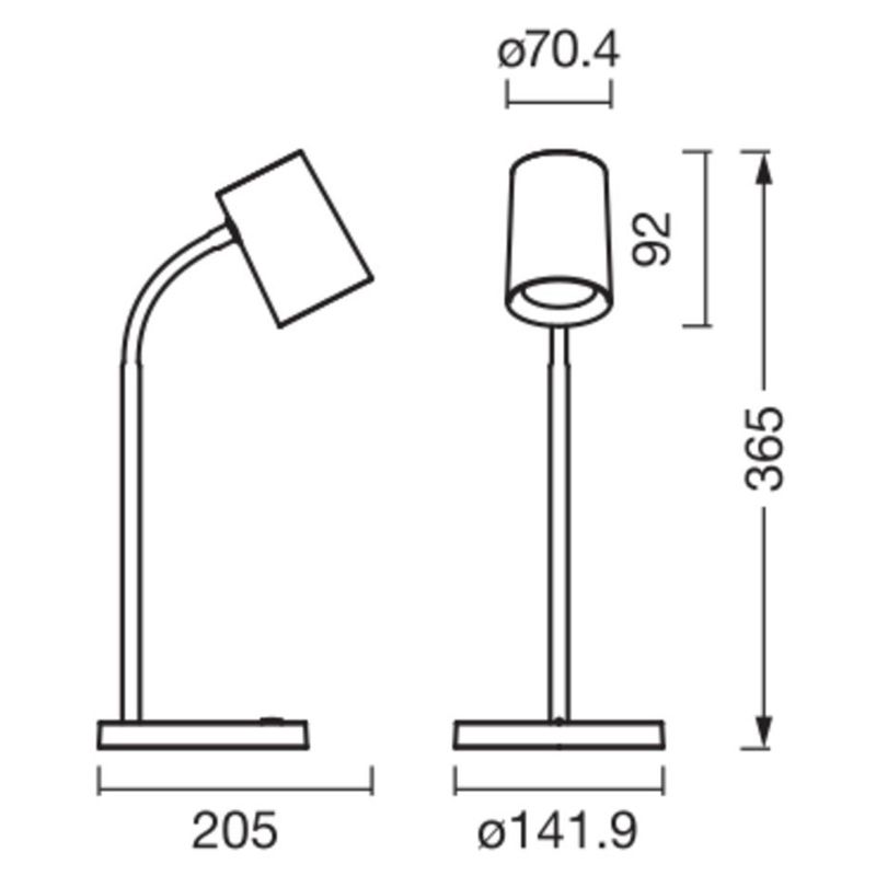 Lampa Biurkowa Osram Office Line Szkolna Oprawa Stołowa Kreślarska GU10 Biały 1 szt.