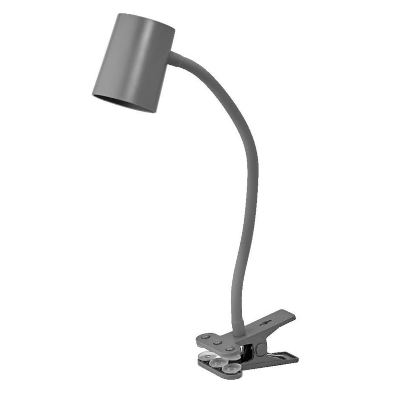 Lampa Biurkowa Osram Office Line Szkolna Oprawa Stołowa Kreślarska na Klips Regulowana GU10 Szary 1 szt.