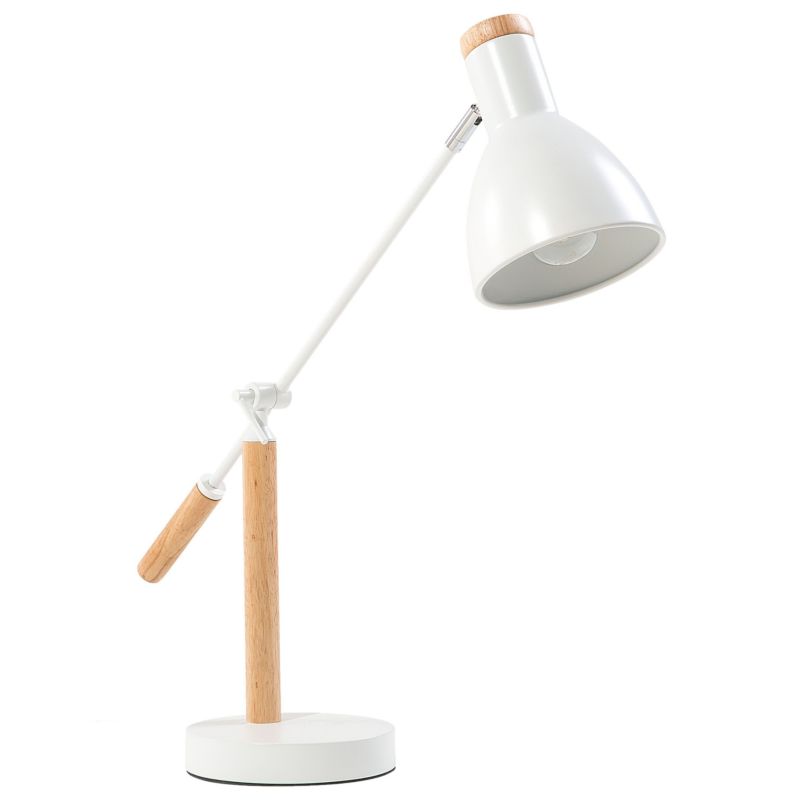 Lampa biurkowa Peckos Regulowana Metal Biały 1 szt.