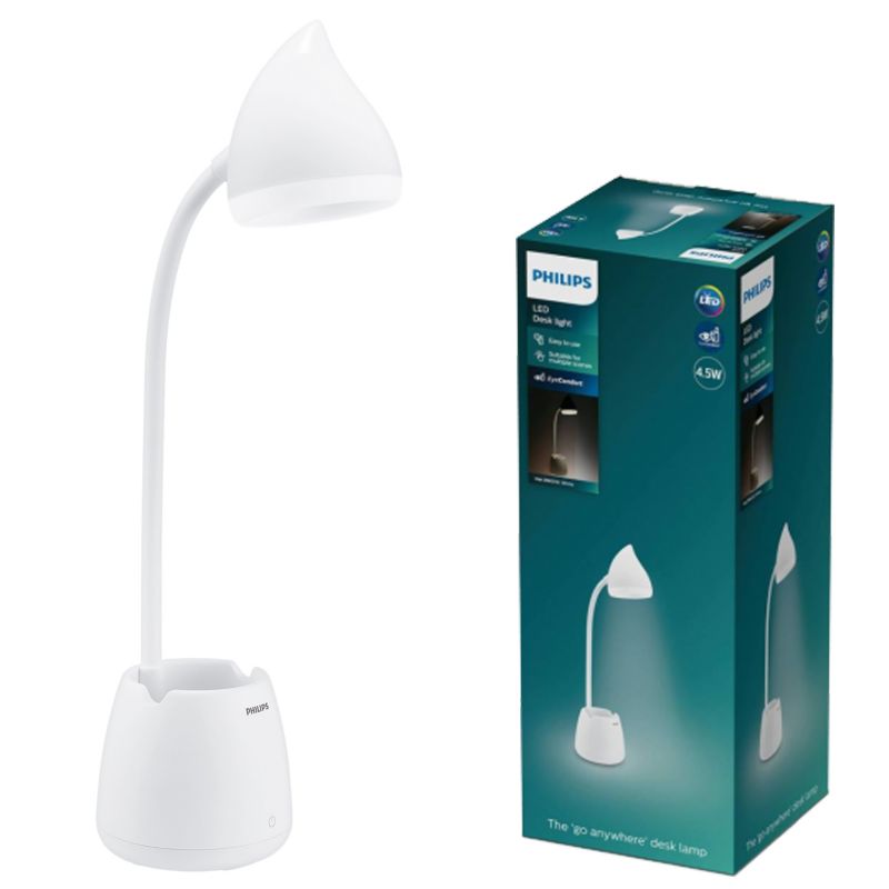 Lampa biurkowa Philips Hat biały 4,5 W zmienna barwa 3000/4000/5700 K 80 lm IP20 1 szt.