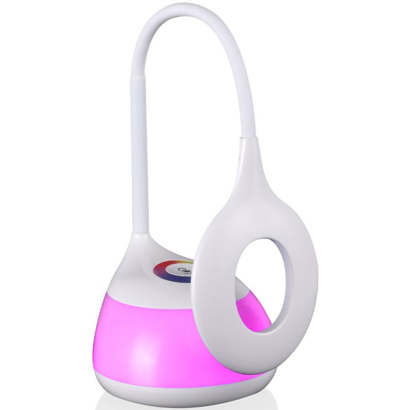 Lampa biurkowa Polux Galactic  biała LED 5W 3000K + RGB 150lm  IP20 wym: 48 x 11.5 x 11.5 cm tworzywo sztuczne - 1 szt.