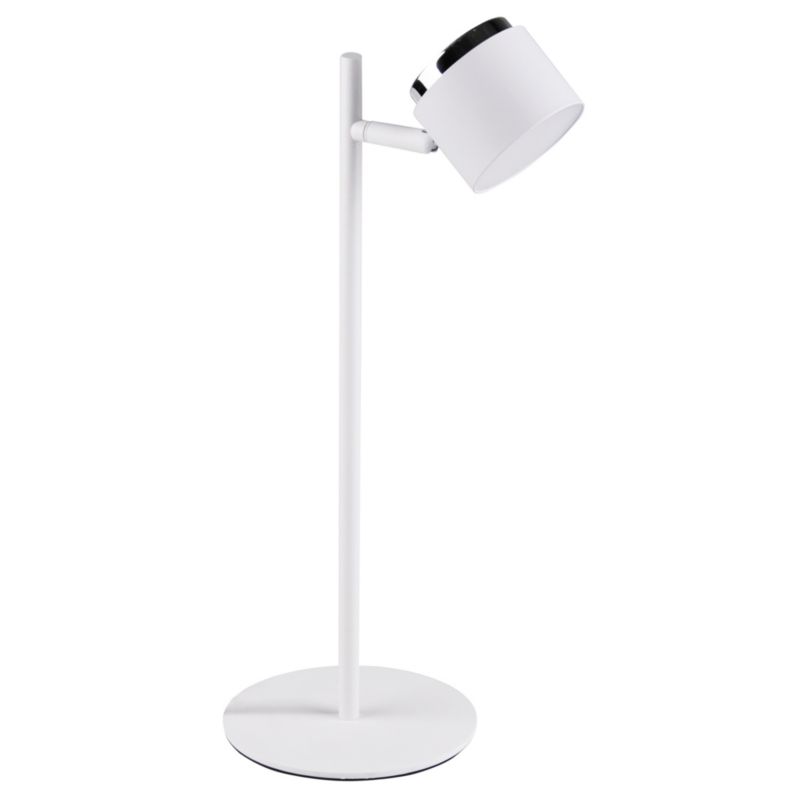 Lampa biurkowa Polux Kubik biała chromowana LED 4.2W 3000K 440lm  IP20 wym: 44.6 x 21 x 15 cm tworzywo sztuczne - 1 szt.