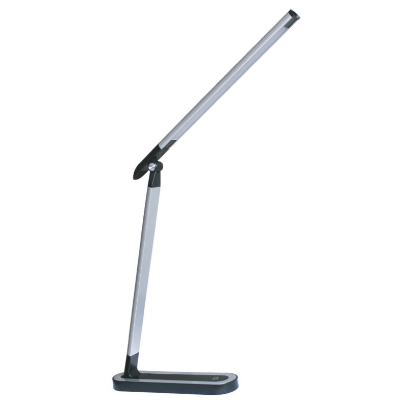 Lampa biurkowa Polux Madera czarno-srebrna LED 7W 4000K 400lm  IP20 wym: 35.8 x 6.6 x 41.8 cm tworzywo sztuczne - 1 szt.