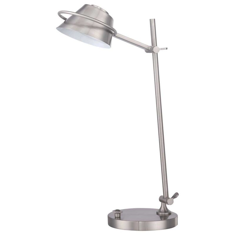 Lampa biurkowa Quoizel Spencer szczotkowany nikiel LED 7W    IP20 wym: 51 x 20 x 53 cm metal - 1 szt.