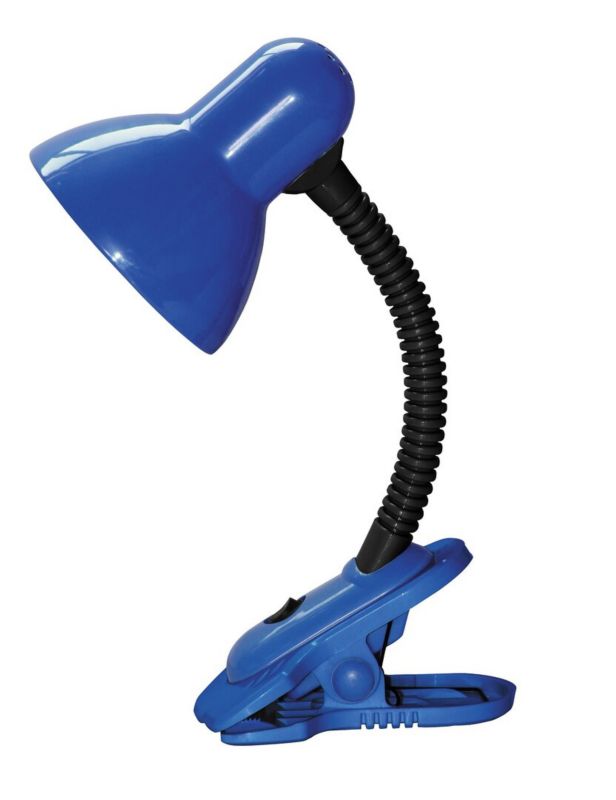 Lampa biurkowa Rabalux Dennis niebieska z klipsem 1 x E27 x 40W IP20 wym: 34 x 16 x 16 cm metal - 1 szt.