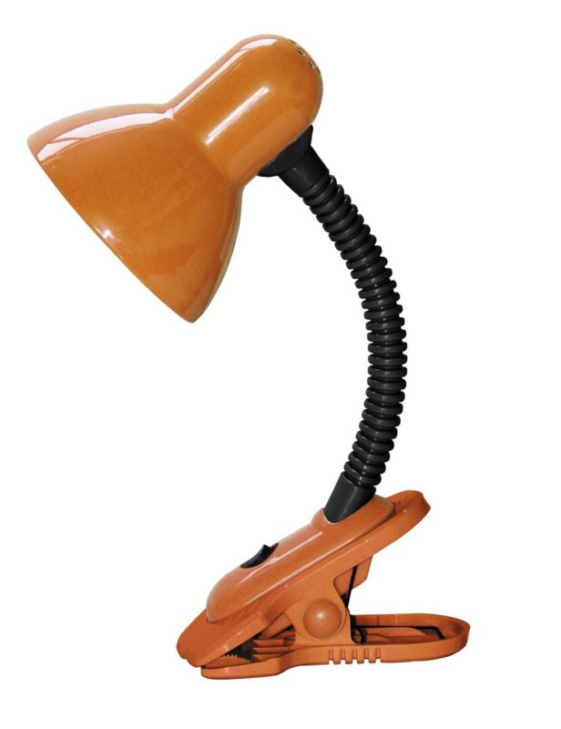 Lampa biurkowa Rabalux Dennis pomarańczowa z klipsem 1 x E27 x 40W IP20 wym: 34 x 16 x 16 cm metal - 1 szt.