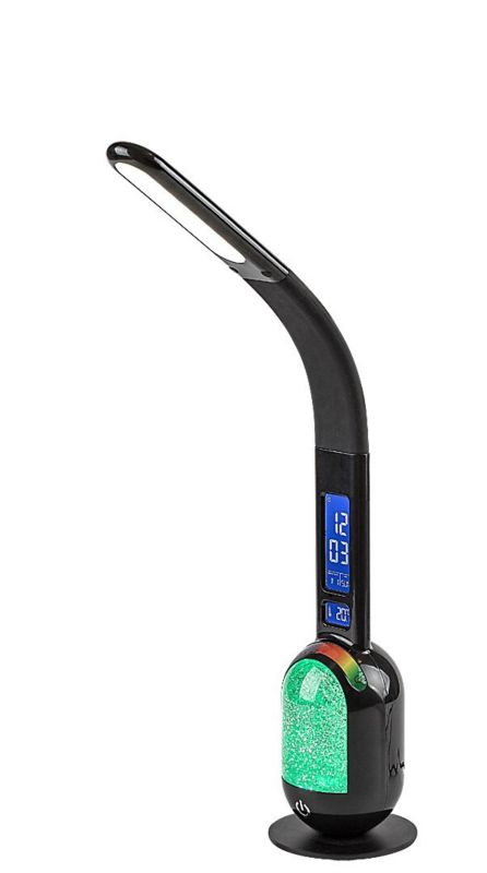 Lampa biurkowa Rabalux Figen czarno-biała LED 5W 5000K 290lm akumulator IP20 wym: 38 x 31 cm tworzywo sztuczne - 1 szt.