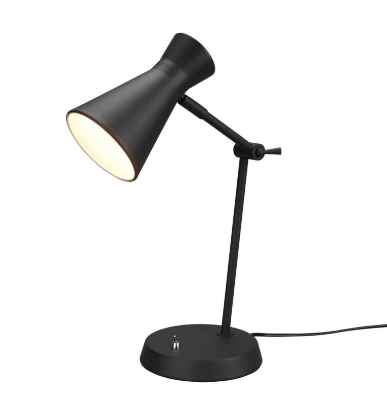 Lampa biurkowa RL Enzo czarno-biała  1 x E27 x 10W IP20 wym: 50.1 x 16.7 x 23.3 cm metal - 1 szt.