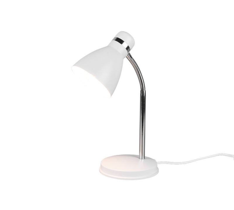 Lampa biurkowa RL Harvey biała chromowana  1 x E27 x 10W IP20 wym: 33 x 14.5 x 22 cm metal - 1 szt.