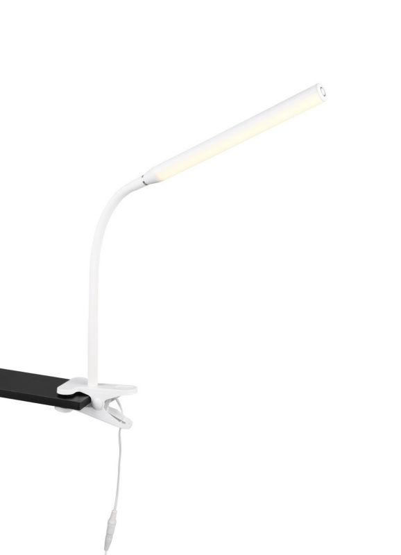 Lampa biurkowa RL Nevada biały mat LED 5W 3000K-5000K 600lm z klipsem IP20 wym: 38 x 35 cm tworzywo sztuczne - 1 szt.