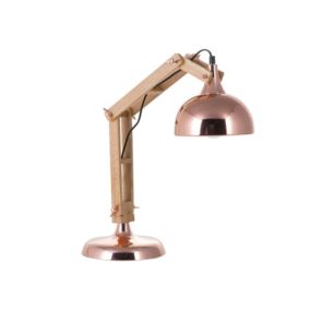 Lampa biurkowa Salado Regulowana Drewno Miedziany 1 szt.
