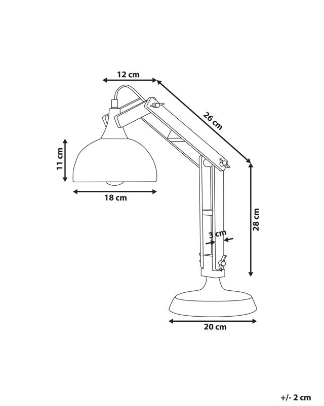 Lampa biurkowa Salado Regulowana Drewno Miedziany 1 szt.