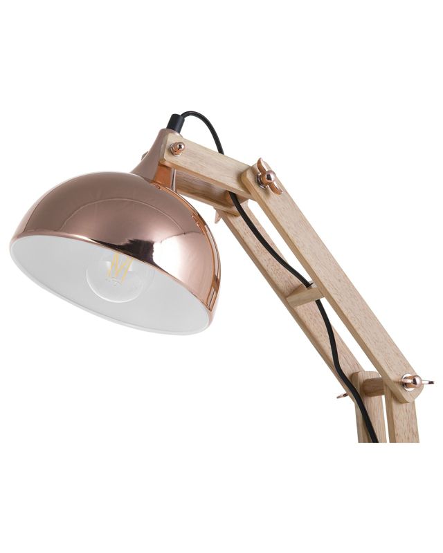 Lampa biurkowa Salado Regulowana Drewno Miedziany 1 szt.