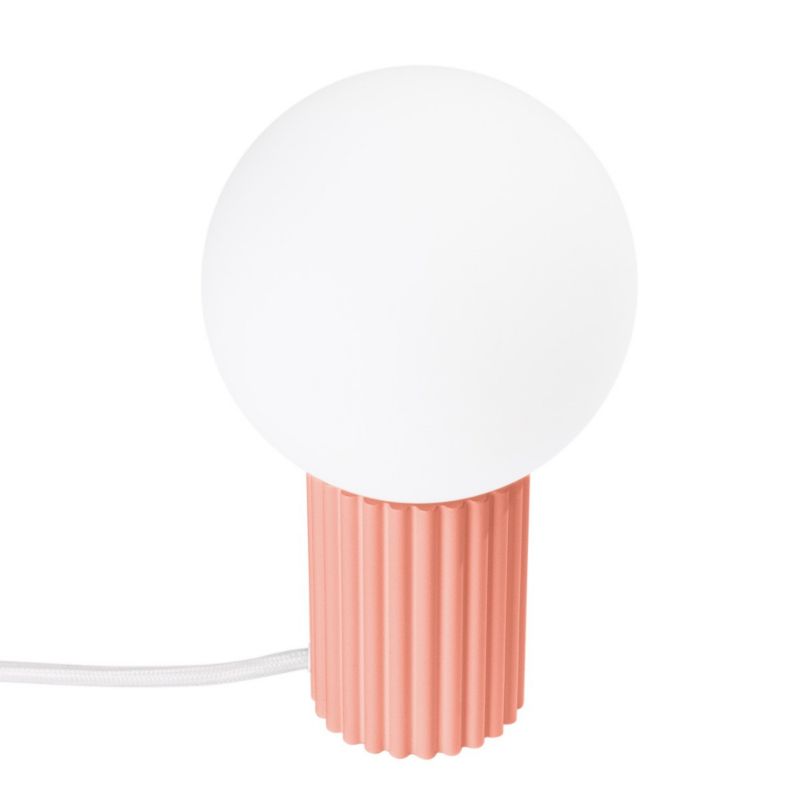 Lampa biurkowa Sollux Lighting Halo brzoskwiniowo-biała  1 x G9 x 8W IP20 wym: 19 x 12 x 12 cm szkło - 1 szt.