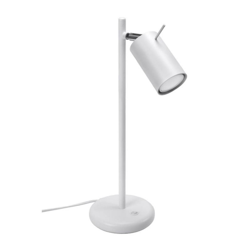 Lampa biurkowa Sollux Lighting Ring biała  1 x GU10 x 10W IP20 wym: 43 x 19.5 x 14.5 cm metal - 1 szt.