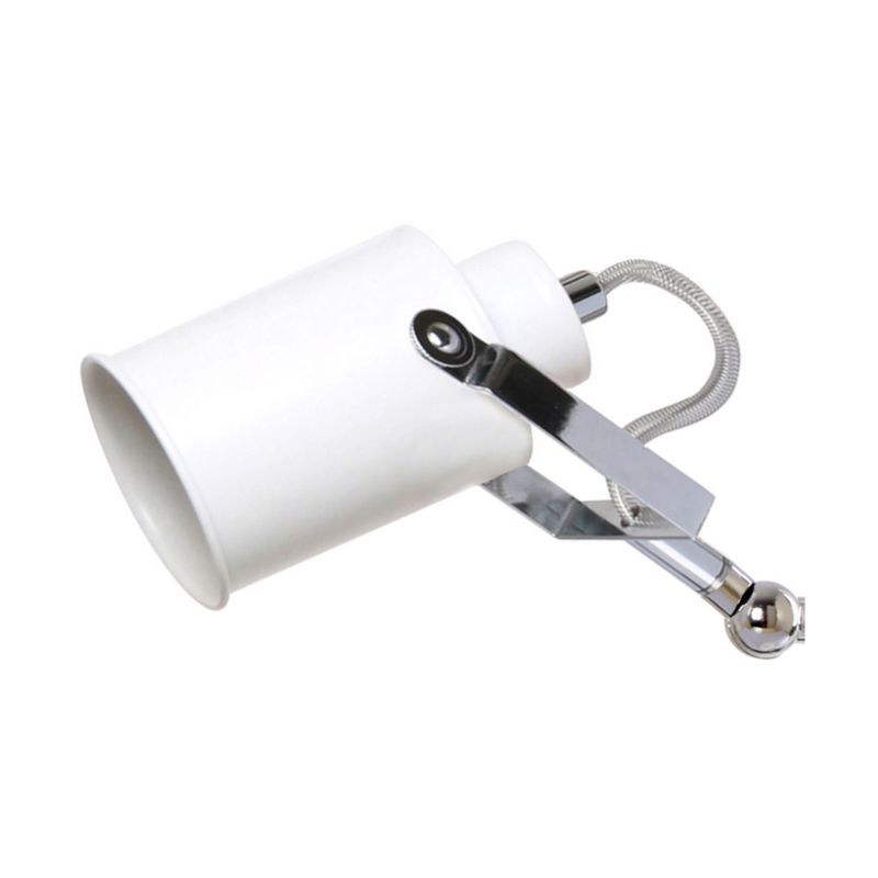Lampa Biurkowa SPOT Light 1xE27 Max.60W Biały Metal i Chrom, Polski Producent, 1 szt.