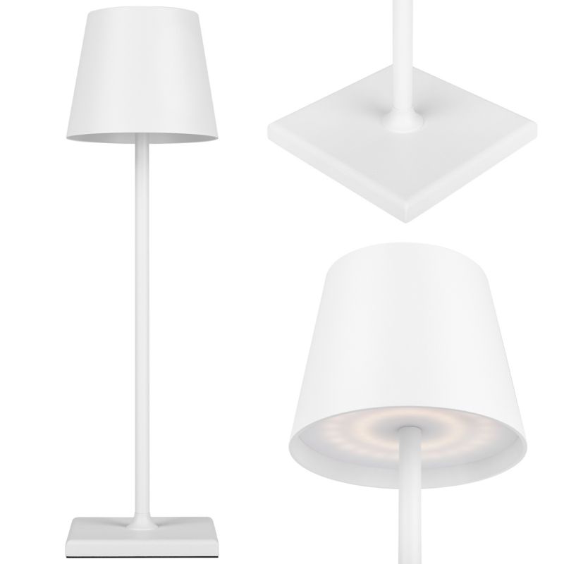 Lampa biurkowa stołowa LED MasterLED Solio neutralna biel 4000K z akumulatorem biała 1 szt.