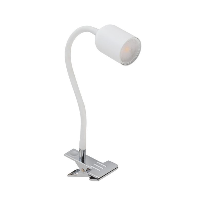 Lampa biurkowa TK-Lighting Top biała  1 x GU10 x 5W IP20 wym: 35 x 6 x 20 cm metal - 1 szt.