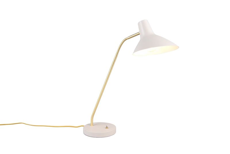 Lampa biurkowa Trio Traveller szaro-mosiężny  1 x E27 x 10W IP20 wym: 54 x 50 x 20 cm metal - 1 szt.
