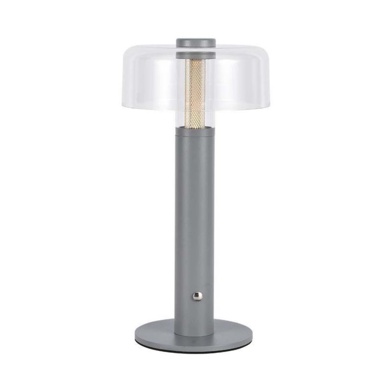 Lampa biurkowa V-TAC 1049 szara LED 1W 3000K 100lm akumulator IP20 wym: 30 x 15 x 15 cm metal - 1 szt.