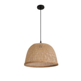 Lampa Boho Bosu Wisząca Kobi Klosz 41 cm czarny zwis 1xE27 Sufitowa 1szt.