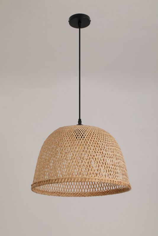 Lampa Boho Bosu Wisząca Kobi Klosz 41 cm czarny zwis 1xE27 Sufitowa 1szt.