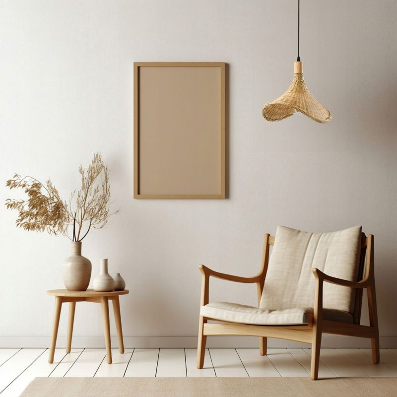Lampa Boho Wisząca Sufitowa LLs pleciona naturalna E27 1szt.
