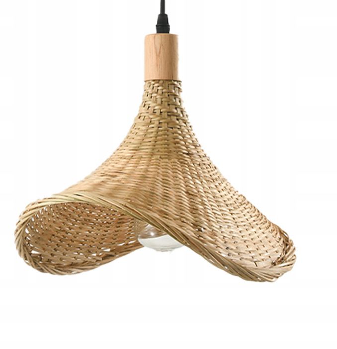 Lampa Boho Wisząca Sufitowa LLs pleciona naturalna E27 1szt.