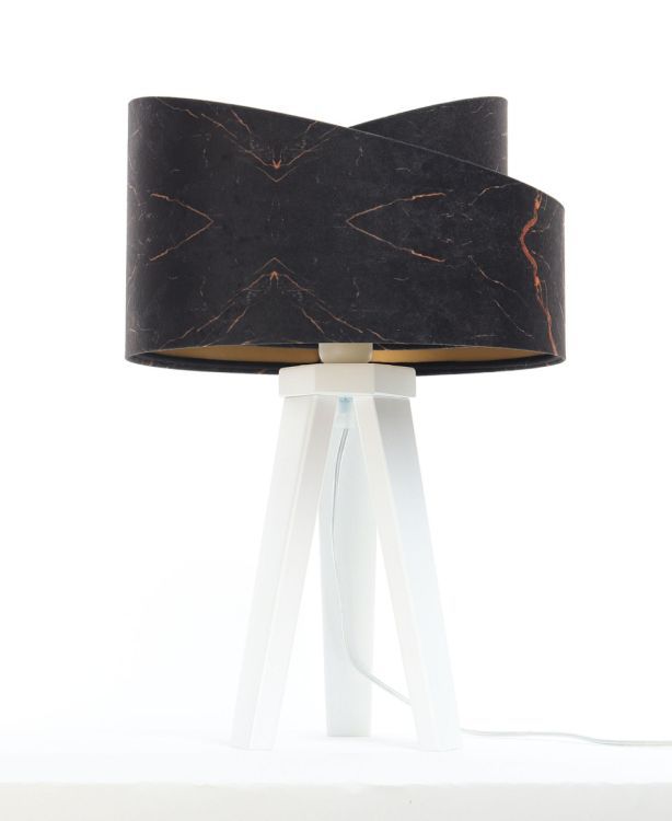 Lampa Bps Koncept stołowa BLACK MARBLE czarna/złota/biała 1 szt