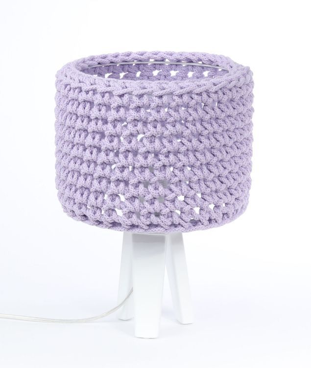 Lampa Bps Koncept stołowa COTTON WOOD fioletowa 1 szt
