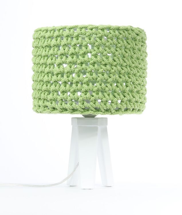 Lampa Bps Koncept stołowa COTTON WOOD zielona 1 szt