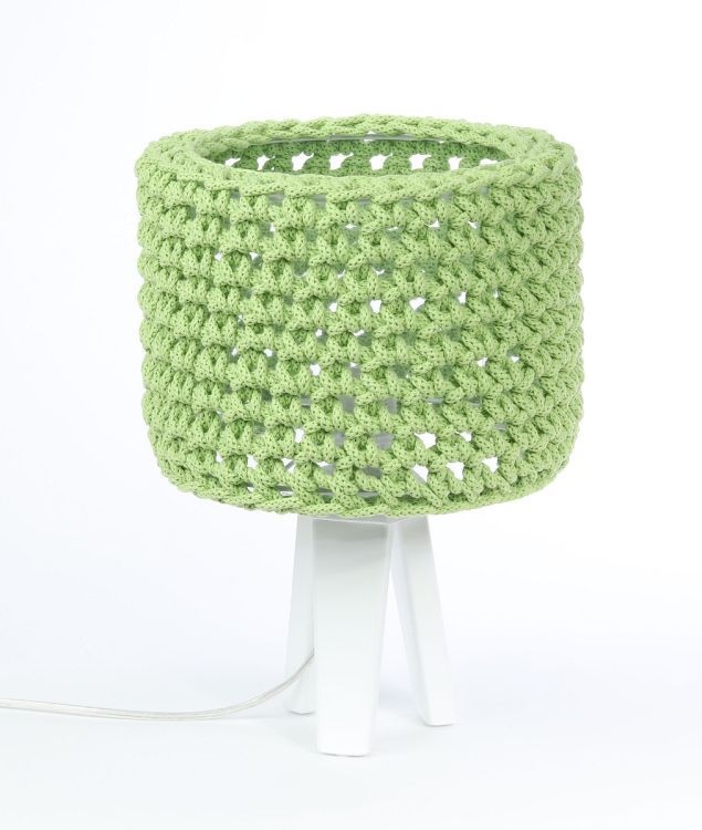 Lampa Bps Koncept stołowa COTTON WOOD zielona 1 szt