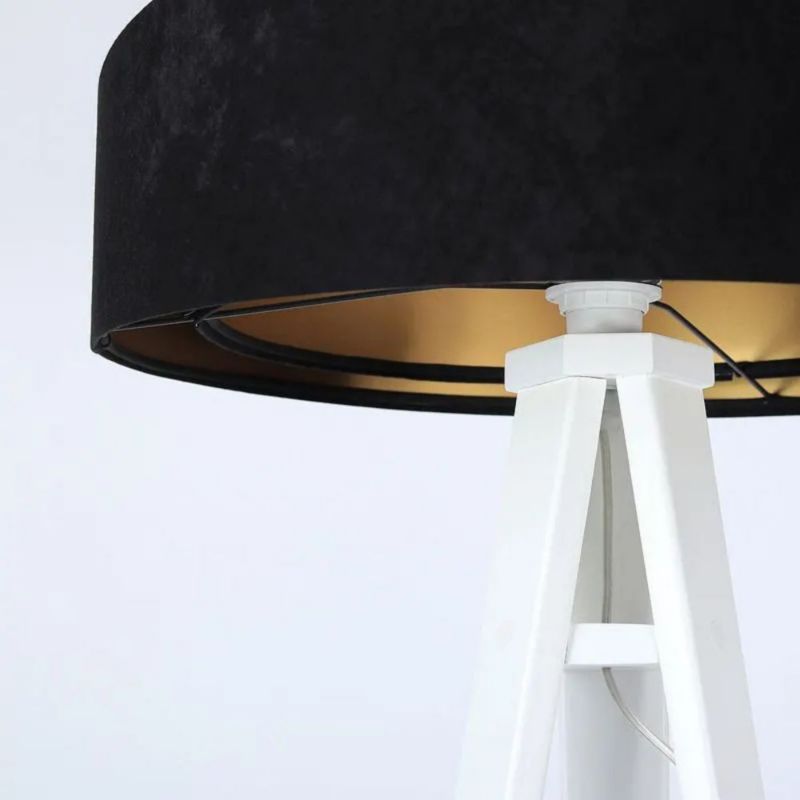 Lampa Bps Koncept stojąca GEMSTONE czarna/złota/biała 1 szt