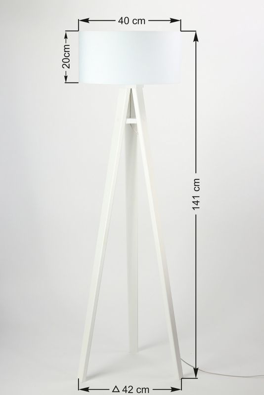 Lampa Bps Koncept stojąca HOME 40 biała 1 szt