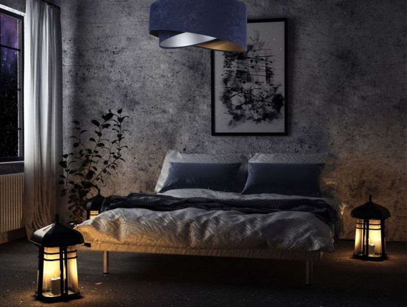 Lampa Bps Koncept wisząca AGAU granatowa 1 szt