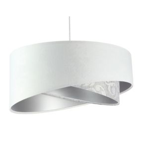 Lampa Bps Koncept wisząca ALBIT biała/srebrna 1 szt