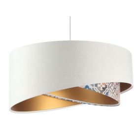Lampa Bps Koncept wisząca ALBIT GOLD biała/złota 1 szt